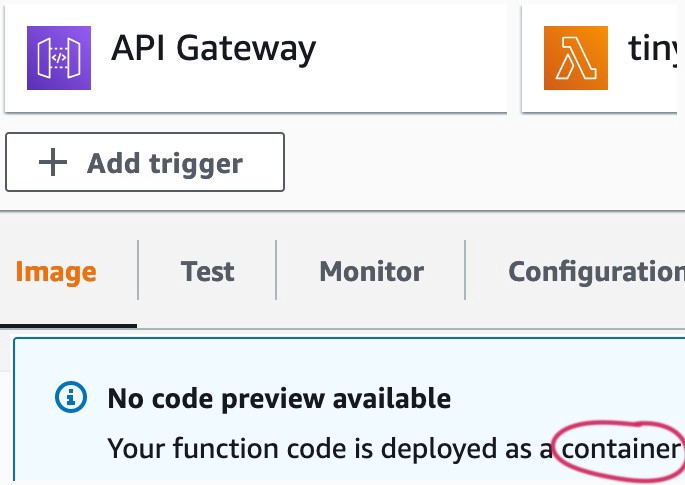 Deploying AWS Lambda using a container