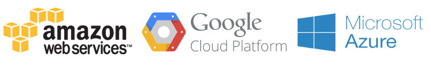 AWS, Google Cloud, Microsoft Azure